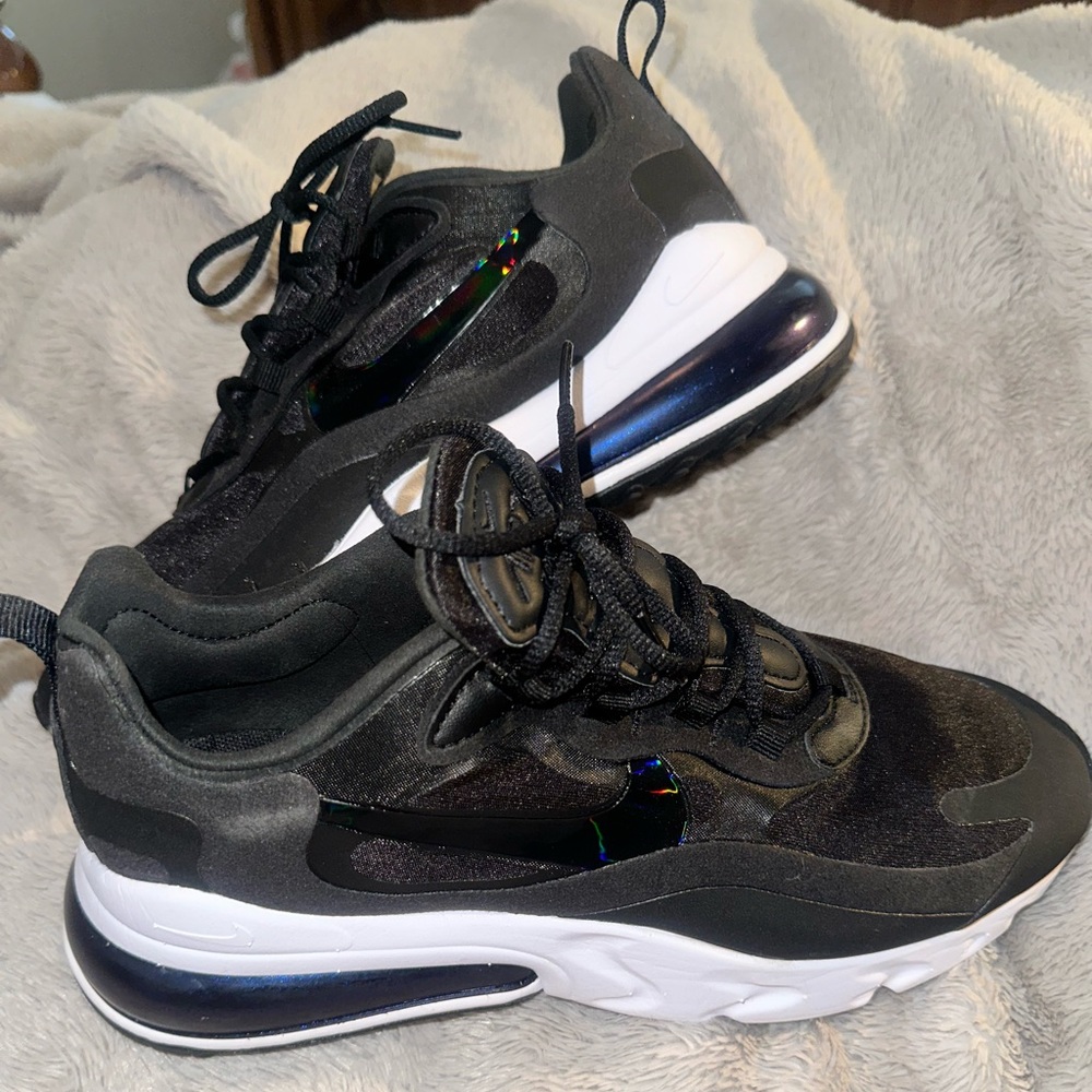 Nike Air Max 270 React Black White Iridescent Women’s